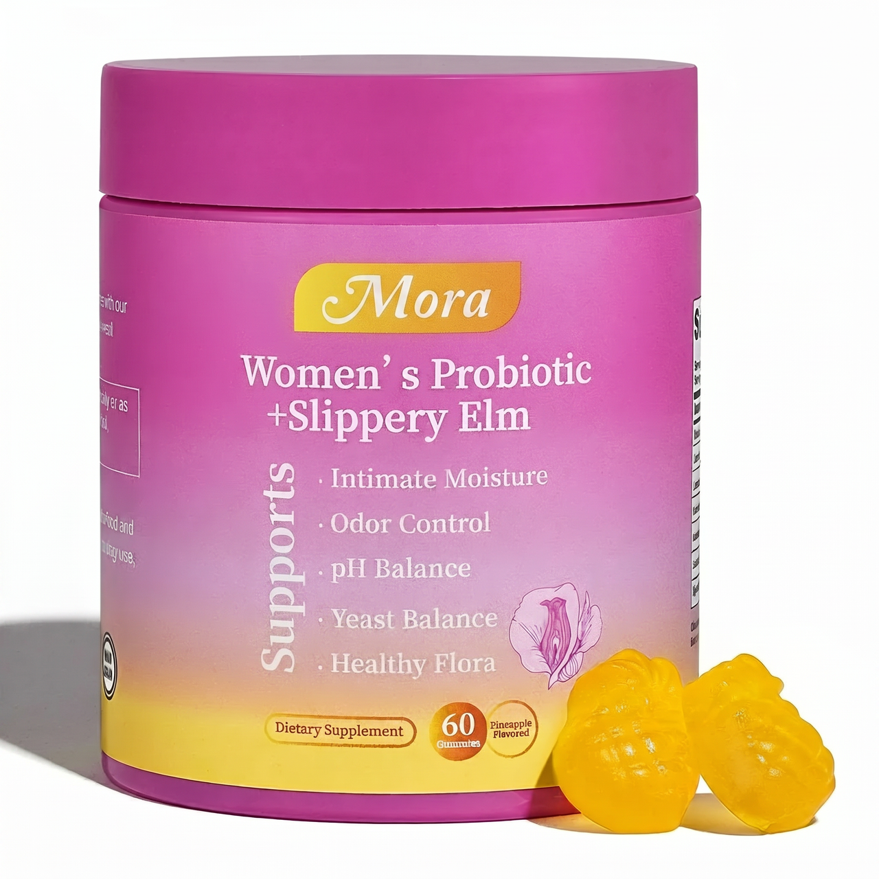 Women's Probiotics Gummies + Slippery Elm