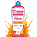 Zero Sugar Liquid Multivitamin Multimineral for Kids, Peach Pineapple Flavor, 32 Oz